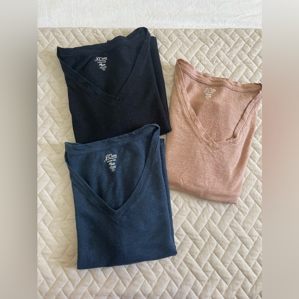 J. Crew linen tee size small